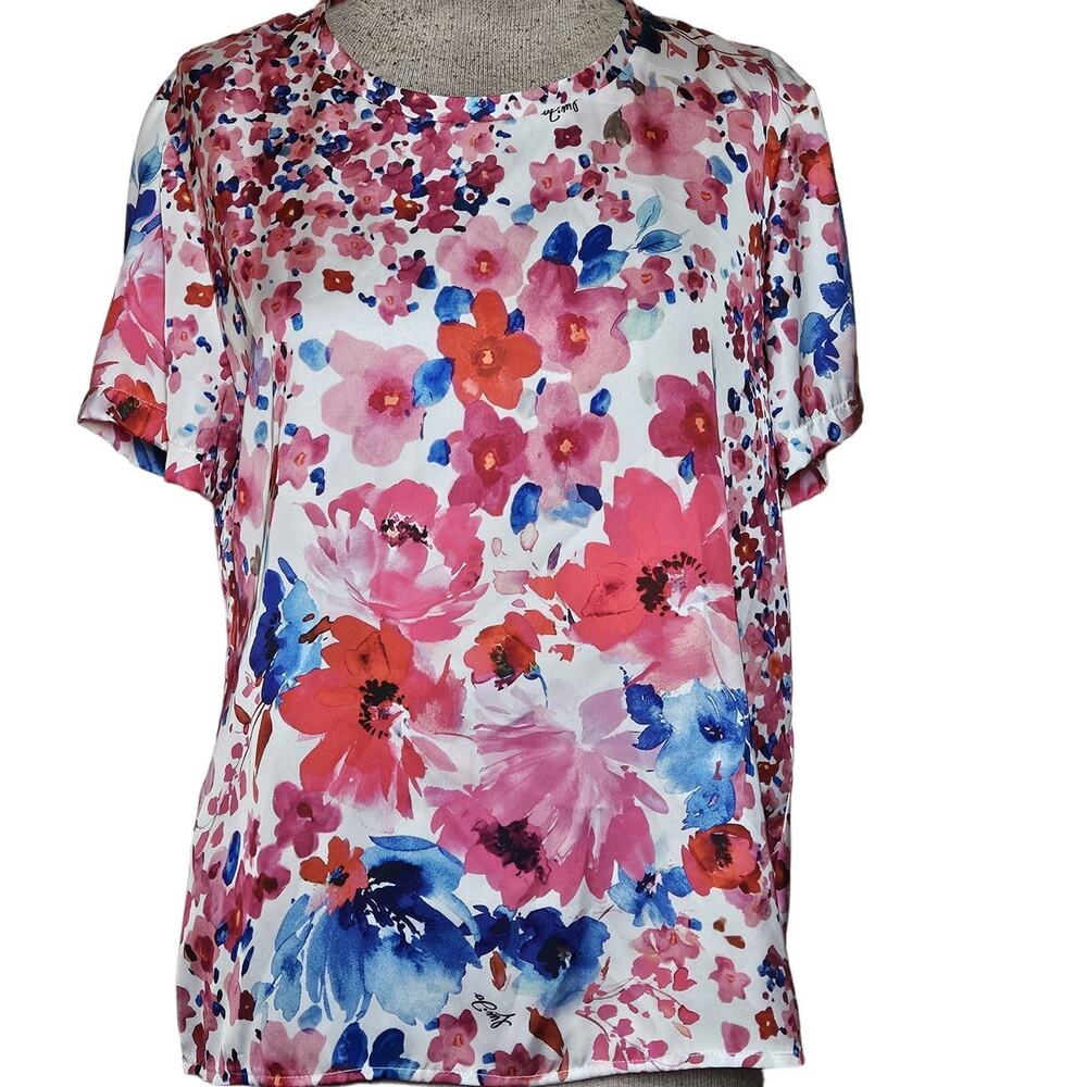 Liu Jo Pink Floral Short Sleeve Blouse Size 4